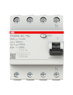 ABB FH204 AC-40/0.03 - 4 Kutuplu 40A 30mA Kaçak Akım Koruma Şalteri