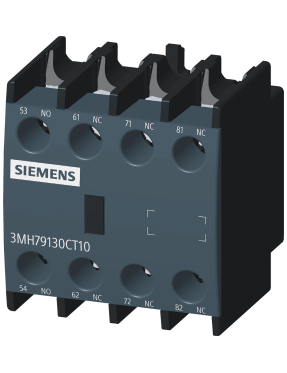 Siemens Sinoplus 3MH7913-0CT10 Yardımcı Kontak Boy 0, 1, 2, 3, 4, 1NA+3NK , Önden