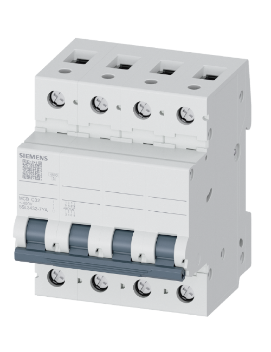 Siemens 5SL3432-7YA | 4 Faz 32A C Tipi 4.5kA Otomatik Sigorta Siemens 5SL3432-7YA | 4 Faz 32A C Tipi 4.5kA Otomatik Sigorta