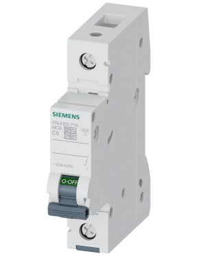 Siemens 5SL6106-7YA C Tipi 1 Faz 6A 230/400V 6kA Yavaş Karakterli Otomatik Sigorta