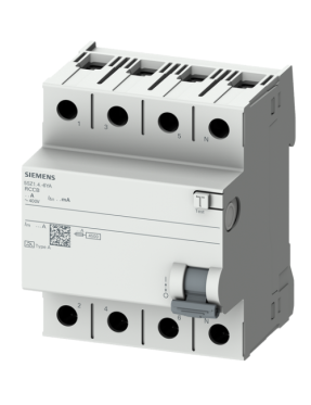Siemens 5SZ1342-6YA Trifaze Kaçak Akım Koruma Rölesi 30mA 25A 3 Faz + N