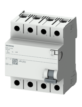 Siemens 5SZ1344-6YA Trifaze Kaçak Akım Koruma Rölesi 30mA 40A 3 Faz + N