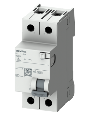 Siemens 5SZ1616-6YA Monofaze Kaçak Akım Koruma Rölesi 300mA 63A 1 Faz + N