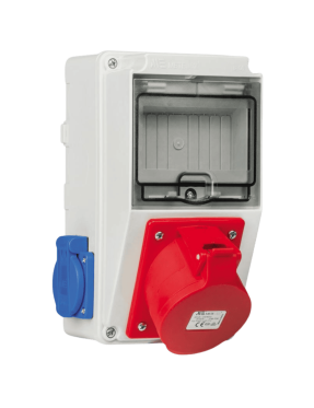 1Ad. 5x32A IP44 Eğik Makine Prizi Önde  +  2Ad. 1x