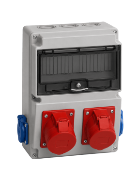 2Ad. 5x32A IP44 Eğik Makine Prizi  Önde  +  2Ad. 1