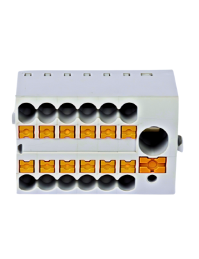 Molwex 171 010 DPD6/2.5-12P Yaylı,6 mm2 Besleme, 12x2,5 mm2 Dağıtım Bloğu Gri