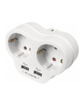İKİLİ TOPRAKLI VE USB ÇIKIŞLI FİŞ/PRİZ (1A) VK