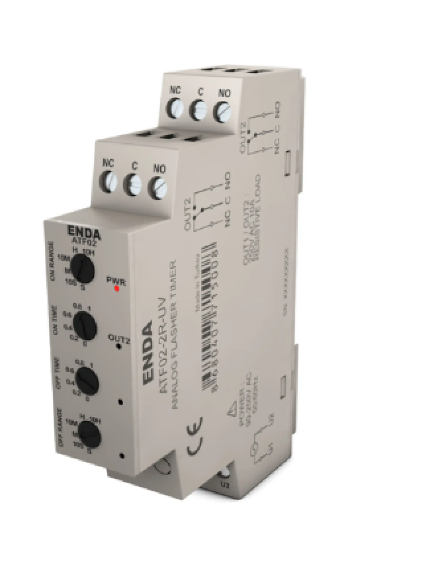 Enda ATF02-UV Analog Flaşör Zaman Rölesi Enda ATF02-UV Analog Flaşör Zaman Rölesi