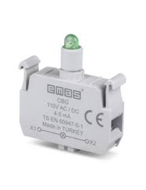 Emas CBG Yedek LED'li 110V DC Yeşil Sinyal Blok