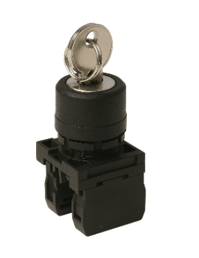 Emas CP101AC30 CP Serisi Plastik 2NO (II-0-I) 60° Anahtarlı Kalıcı Tüm Pozisyonlarda Anahtarı Çıkan 22 mm Buton