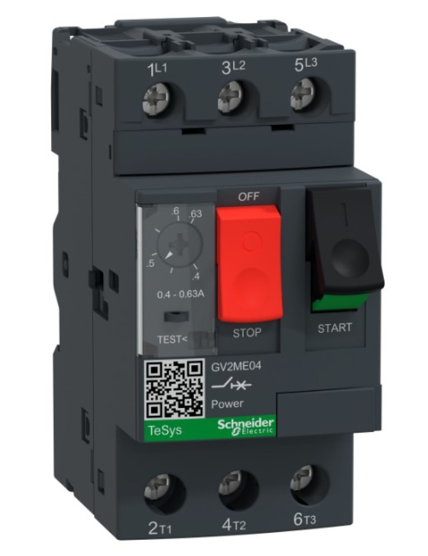 Schneider GV2ME04 Motor Koruma Şalteri 0,40-0,63A Schneider GV2ME04 Motor Koruma Şalteri 0,40-0,63A