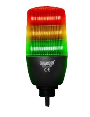 Emas IF5T024ZM05 IF Serisi Üç Katlı 24V AC/DC Buzzerlı Sabit Anahtar Kontrollü M22 Vidalı LED İkaz 55mm