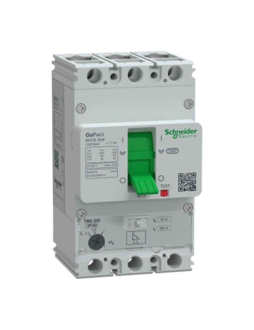 GoPact Şalter 200B, 3P3D 36kA AC 80A TMD Ayar Saha GoPact Şalter 200B, 3P3D 36kA AC 80A TMD Ayar Saha