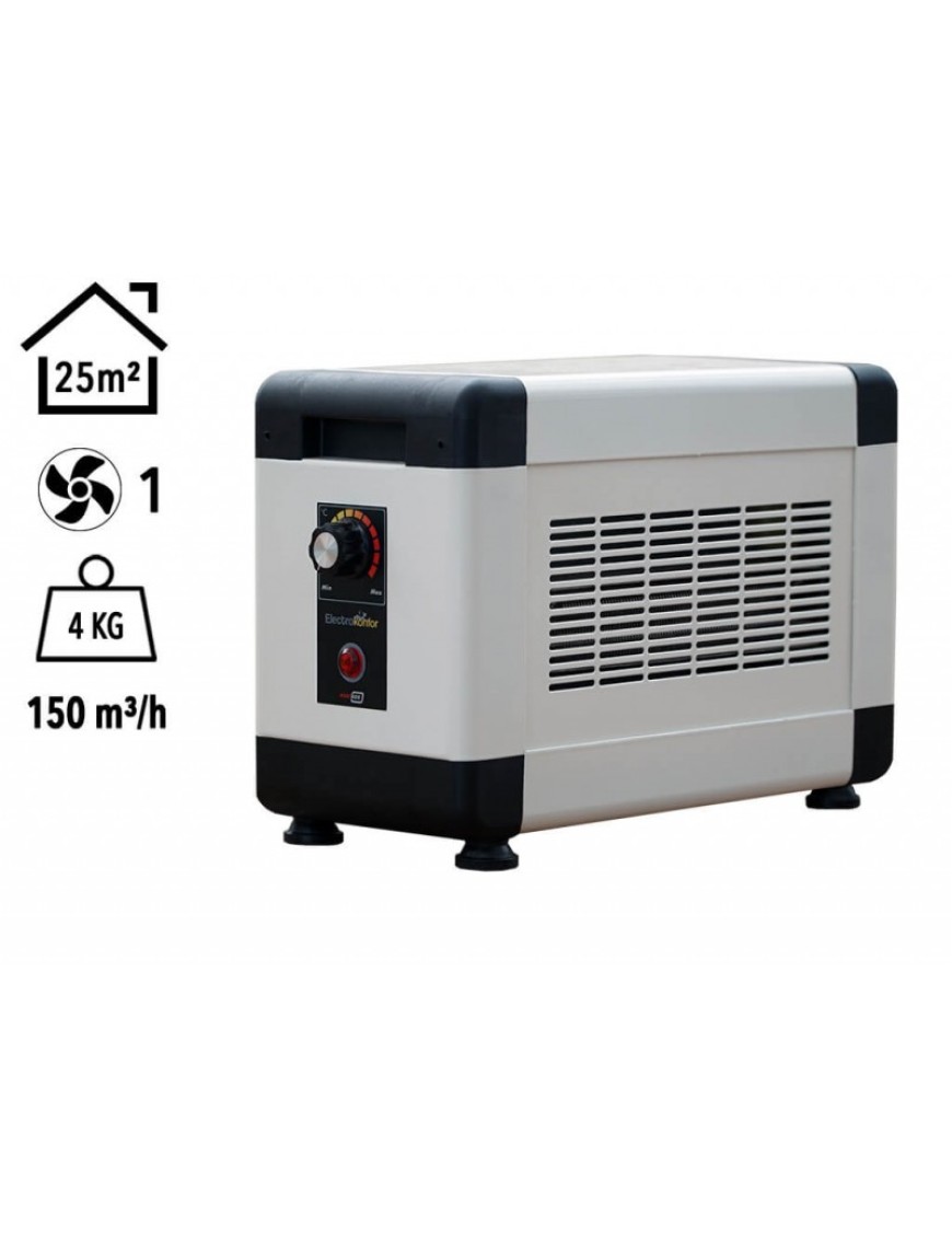 Heatbox Mini 2000 watt Monofaze Elektrikli Fanlı Isıtıcı Krem