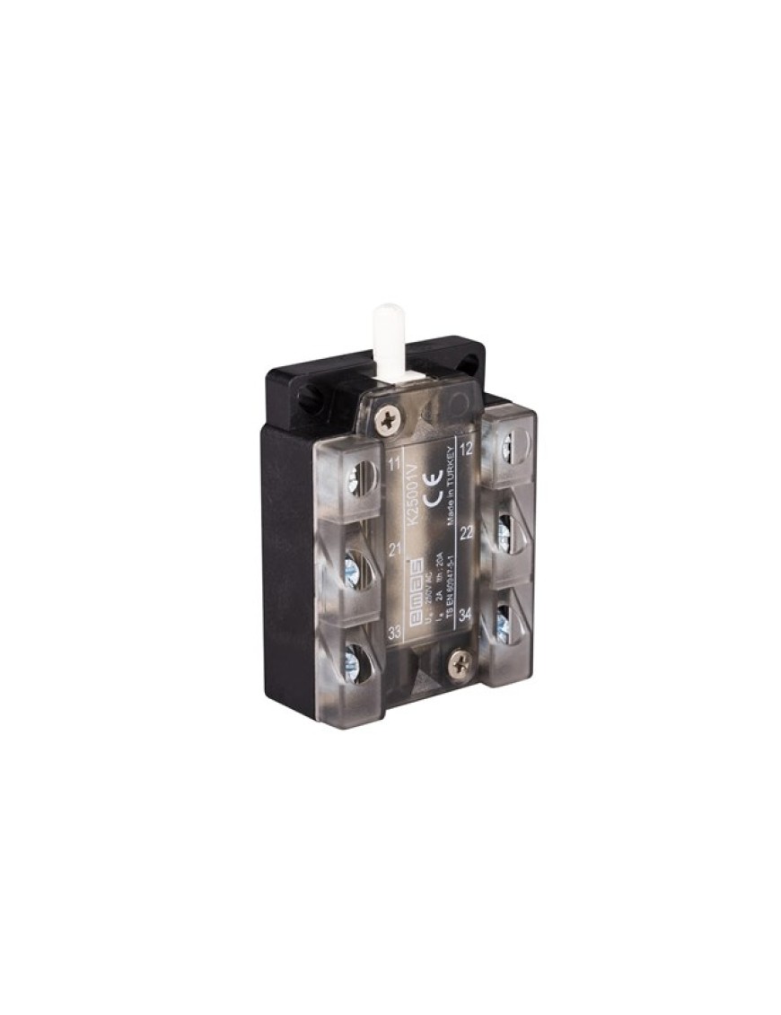 Emas K25001V 1NO+2NC Vidalı K Serisi Hücre Switch Emas K25001V Siviç 3 Devrelı 2 Stop 1 Start Vidalı