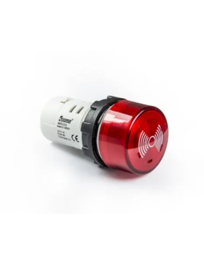Emas MBZS012S MB Serisi Plastik LED'li 12V AC/DC 22 mm Buzzer