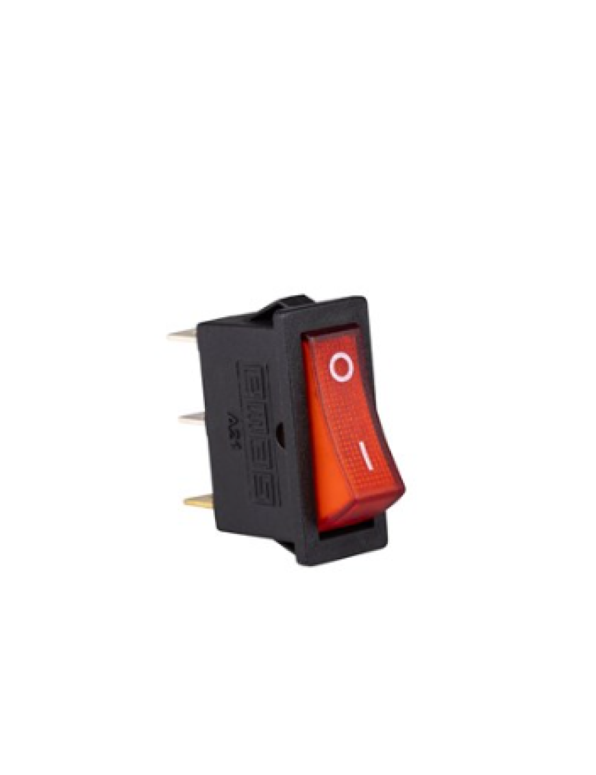 Emas A21B1K11 Anahtar 30X11 Mm Siyah Gövdeli Volt 1No Ter.Kır.0-1 Işıklı