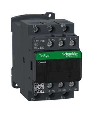 Schneider LC1D09BD 4 Kw 9A 24V Dc 1 No 1 Nc Tesys D Kontaktör