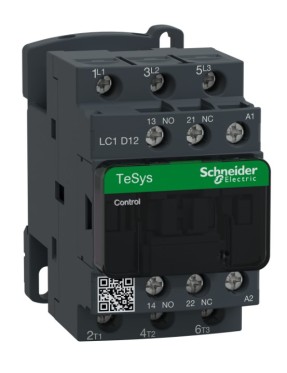 Schneider LC1D12Q7 TeSys D 12 A 5,5 kW 380V AC Kontaktör 3 Kutuplu 1NO+1NC AC-3
