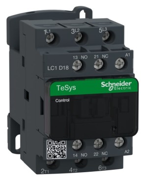 Schneider LC1D18B7 TeSys D 18 A 7,5 kW 24V AC Kontaktör 3 Kutuplu 1NO+1NC AC-3