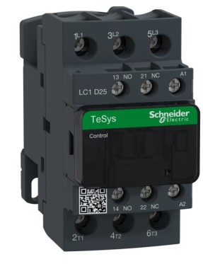 Schneider LC1D25Q7 TeSys D 25 A 11 kW 380V AC Kontaktör 3 Kutuplu 1NO+1NC AC-3
