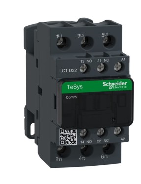 Schneider LC1D32M7 TeSys D 32 A 15 kW 220V AC Kontaktör 3 Kutuplu 1NO+1NC AC-3