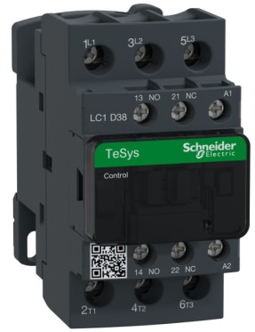 Schneider LC1D38F7 TeSys D 38 A 18,5 kW 110V AC Kontaktör 3 Kutuplu 1NO+1NC AC-3