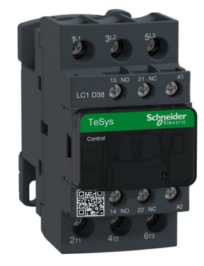 Schneider LC1D38Q7 TeSys D 38 A 18,5 kW 380V AC Kontaktör 3 Kutuplu 1NO+1NC AC-3
