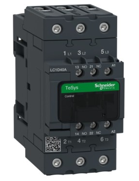 Schneider LC1D40AM7 TeSys D 40 A 18,5 kW 220V AC Kontaktör 3 Kutuplu 1NO+1NC AC-3