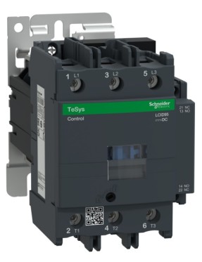 Schneider LC1D95BD TeSys D 95 A 45 kW 24V DC Kontaktör 3 Kutuplu 1NO+1NC AC-3