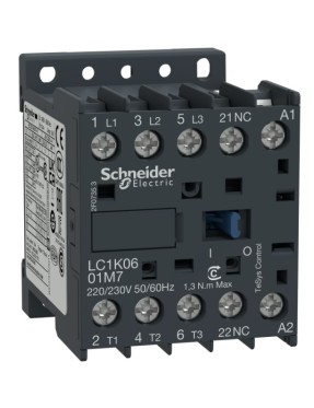 Schneider LC1K1201M7 5,5 KW 12A 220V Ac 1 Nc TeSys k Kontaktör