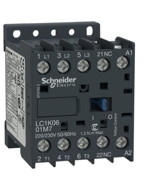 Schneider LC1K1601M7 TeSys K 16 A 7,5 kW 220V AC Kontaktör 3 Kutuplu 1NC AC-3