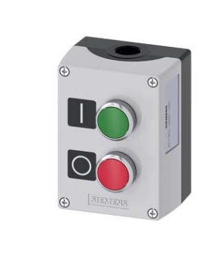 Siemens 3Sb3802 2Da3 3Sb3 Serisi Metal Gövdeli Etanj Kumanda Kutuları Yeşil Start 1 Ve Kırmızı Stop 0 Butonlu (3SU1852-0AB00-2AB1)