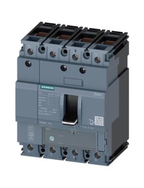 Siemens Sentron 3VA1116-4EE46-0AA0 Termik Manyetik Şalter 160A 4 Kutuplu 36kA TM220 Termik Ayar 112-160A Manyetik Ayar 1600A