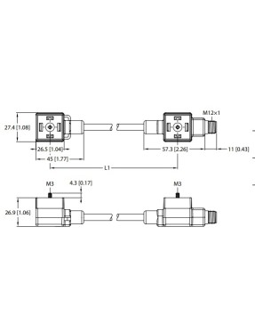 Turck 6606642 VAS22-S80E-0,15-DAS22-S-FS5.43-2/TXL Bağlantı Aksesuarları