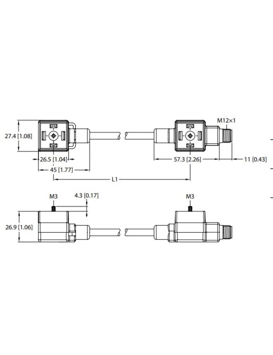 Turck 6606642 VAS22-S80E-0,15-DAS22-S-FS5.43-2/TXL Bağlantı Aksesuarları Turck 6606642 VAS22-S80E-0,15-DAS22-S-FS5.43-2/TXL Bağlantı Aksesuarları