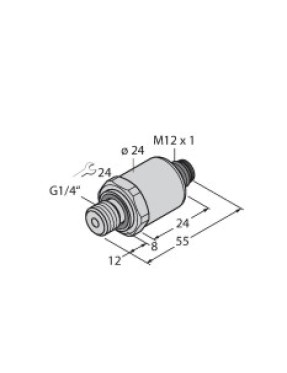 Turck 6836500 PT40R-1004-I2-H1141 Basınç Transmiteri Akım Çıkışıyla (2 telli)