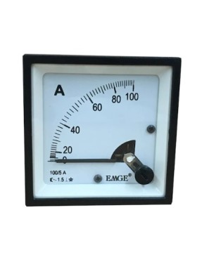 Emge Ampermetre 100/5A 72X72 Ac