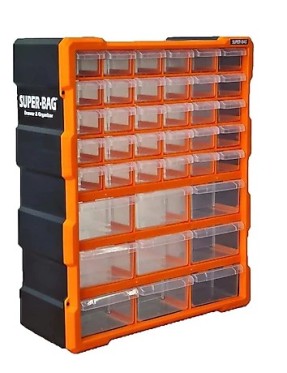 Super-Bag ASR-6002 Mono Blok Çekmeceli Organizer 18'lİ