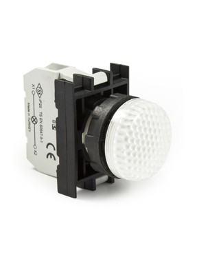 Emas B0Q0XB B Serisi Plastik LED'li 48V AC/DC Beyaz 22 mm Sinyal