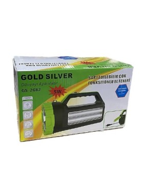 Gold Silver GS-2682 5 W LED'li Şarjlı El Feneri