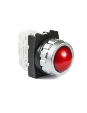 Emas H0K0XK H Serisi Plastik LED'li 100-230V AC Kırmızı 30 mm Sinyal