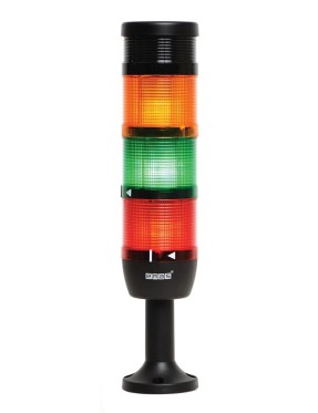 Emas IK73L024ZM01 K Serisi Dört Katlı 24V AC/DC Buzzerlı 110mm Plastik Boru ve Ayaklı LED Kolon 70mm
