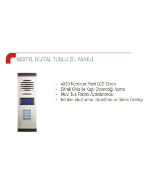 Netelsan M.U.PXL.00108 Nextel Dijital Tuşlu Zil Paneli ( X-L)