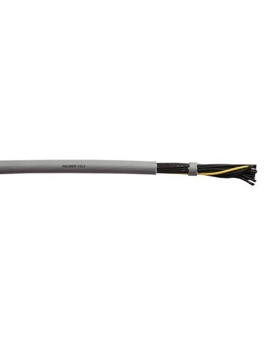 Reçber RBR222144 YSLCY-JZ 24x1 mm2 Kumanda Kablosu Reçber 222144 YSLCY-JZ 24x1 mm2 Örgülü Ekranlı Toprak Hatlı Siyah Damarlı Numaralı Kumanda Kablosu PVC İzoleli