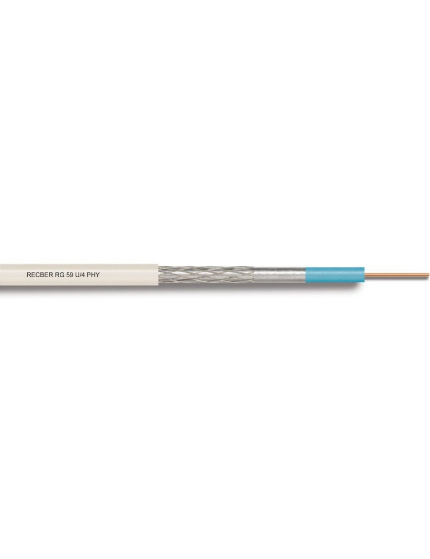 RG 59 U/4 PHY-PVC CU/AL KOAKSİYEL KABLO Reçber 307054 RG 59 Beyaz U/4 PHY-PVC Cu/Al Koaksiyel Kablo
