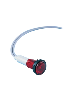 Emas S100LK2 S Serisi Plastik LED'li 24V AC/DC Kırmızı 10 mm Sinyal