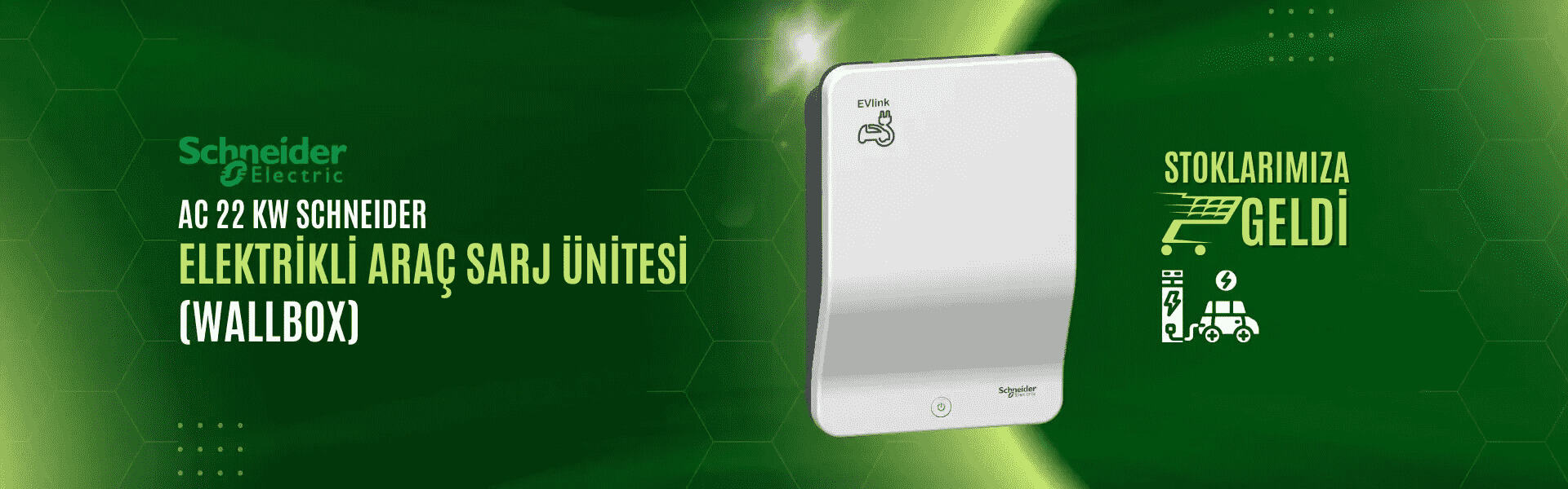 Schneider Elektrikli Araç Sarj İstasyonu Faz Nötr Al Götür'de