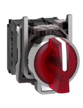 Schneider XB4BK134M5 22 mm Kırmızı 2-0-1 Mandal Buton 230 V