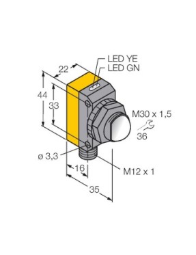 Turck 3071561 QS30EXQ Fotoelektrik Sensör – Karşı Modu Sensör (Verici)